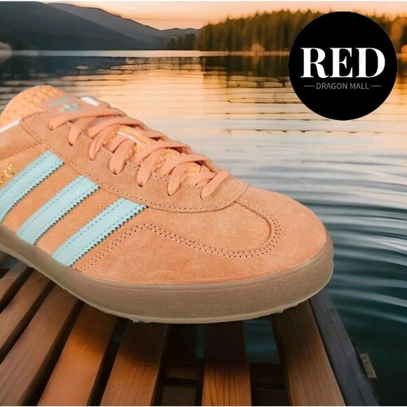 Adidas Originals GAZELLE INDOOR IH7499 Easy Orange Clear Mint Gum - Men's Sz 10 - Picture 2 of 16